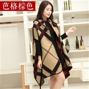 ( brown)imitate sheep velvet shawl woman autumn Winter Korean style thick warm imitate wool scarf two wind