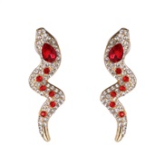 ( red)personality exaggerating snake earring three-dimensional thin earrings snake