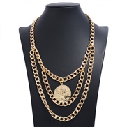 ( Gold) new chain head Metal pendant occidental style