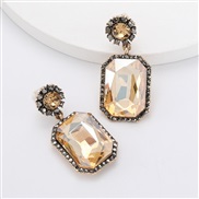 ( Gold)earrings Autumn and Winter occidental style exaggerating Alloy diamond Rhinestone glass diamond earrings woman ge