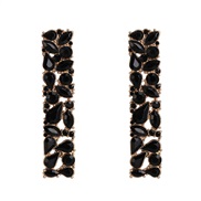 ( black)same style long square earring occidental style fashion trend arring geometry earrings
