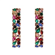 ( Color)same style long square earring occidental style fashion trend arring geometry earrings