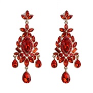 ( red)occidental style personality gem earrings fashion exaggerating drop pendant earring Earring color