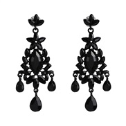 ( black)occidental style personality gem earrings fashion exaggerating drop pendant earring arring color