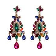 ( Color)occidental style personality gem earrings fashion exaggerating drop pendant earring arring color