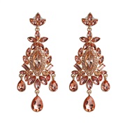( Pink)occidental style personality gem earrings fashion exaggerating drop pendant earring arring color