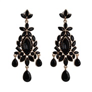 ( Black )occidental style personality gem earrings fashion exaggerating drop pendant earring arring color
