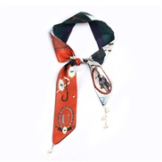 (ZPS )samll scarves woman Korean style all-Purpose Pearl samll scarves print fashion ornament