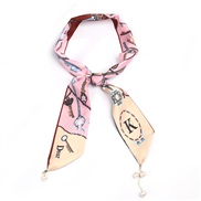 (ZPS )samll scarves woman Korean style all-Purpose Pearl samll scarves print fashion ornament