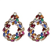 ( Color)occidental style personality geometry earrings fashion color super earring