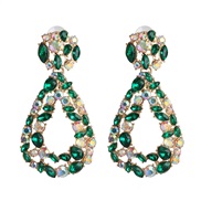 ( green)occidental style personality earrings same style gem arring fashion earring