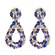 ( blue)occidental style personality earrings same style gem arring fashion earring
