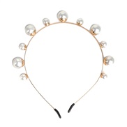 (   Golden white )occidental style Pearl eadband fashion gem embed eadband woman more style