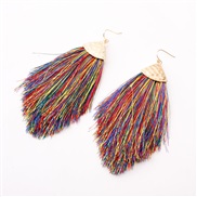 ( Color)occidental style earrings Alloy head tassel spring color woman style earring new
