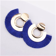 ( blue) fashion ethnic style circle tassel earrings woman personality temperament occidental style all-Purpose brief pen