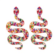 ( Color)occidental style arring  Rhinestone three-dimensional snake earrings ear stud fashion all-Purpose fashion fine