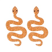 ( champagne)occidental style arring  Rhinestone three-dimensional snake earrings ear stud fashion all-Purpose fashion fi