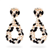 (black and white)occidental style exaggerating drop Alloy embed Pearl earrings  creative Rhinestone earring Earring woma