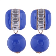 occidental style fashion  Metal color all-Purpose Pearl concise temperament ear stud