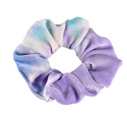 ( sky blue +purple)occidental style big circle circleins gradual change color velvet fashion rope head woman