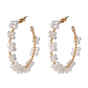 ( white)occidental style exaggerating Pearl ear stud  woman temperament fashion earrings  fashion arring