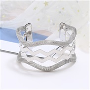 ( Silver)occidental style  fashion exaggerating Metal weave bangle  width surface opening