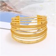 ( Gold)occidental style wind fashion atmospheric Metal pattern bangle  opening multilayer chain