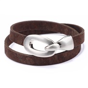 ( Brown) lady bracelet Collar two trend Street Snap