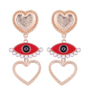 occidental style fashion Metal concise eyes love temperament ear stud