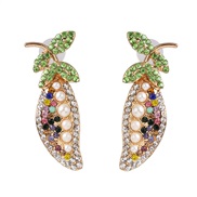 ( Color)UR personality Modeling earrings Alloy diamond small fresh woman all-Purpose fashion