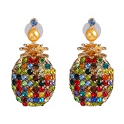 ( Color)occidental style wind Pearl earrings fashion colorful diamond earring fruits