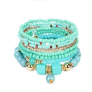( green)occidental style personality brief bracelet  fashion Bohemia  multilayer beads bracelet woman racelet F