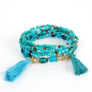 ( green) occidental style Bohemian style  multilayer beads  tassel bracelet ethnic style F