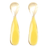 ( yellow)Korea transparent Acrylic earrings drop Earring woman   lovely brief ear stud erring F