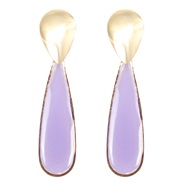 (purple)Korea transparent Acrylic earrings drop arring woman   lovely brief ear stud erring F