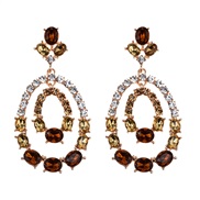 (  champagne)new earring  occidental style fashion Alloy diamond earrings
