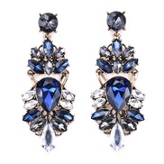 ( blue)occidental style fashion exaggerating arring retro Alloy earrings geometry diamond long style earrings