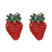 ( red)personality ear stud lovely girl student fruits earrings fashion occidental style