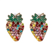 ( Color)personality ear stud lovely girl student fruits earrings fashion occidental style