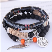 occidental style trend  Bohemia noble wind concise all-Purpose watch-face wings personality beads multilayer woman b