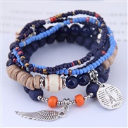 occidental style trend  Bohemia noble wind concise all-Purpose watch-face wings personality beads multilayer woman b