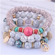occidental style trend  Bohemia noble wind concise all-Purpose more elements pendant temperament multilayer bracelet