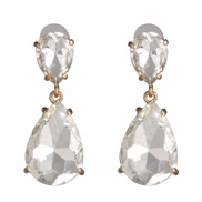 ( white)occidental style classic fashion drop earrings earring color glass all-Purpose