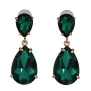 ( green)occidental style classic fashion drop earrings earring color glass all-Purpose