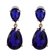( blue)occidental style classic fashion drop earrings earring color glass all-Purpose