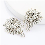 ( white)occidental style exaggerating fashion Alloy diamond Rhinestone fully-jewelled earrings woman trend super ear stu