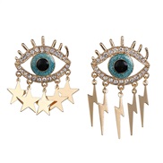 ( Gold)UR eyes earrings star pendant eyes