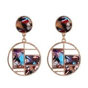 ( Color)occidental style fashion earrings Opal earring retro wind