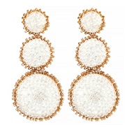 ( white)occidental style earrings fashion Street Snap fashion arring ethnic style creative handmade beads geometry earri