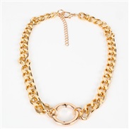 ( Gold)occidental style personality  chain circle splice women necklace woman necklace